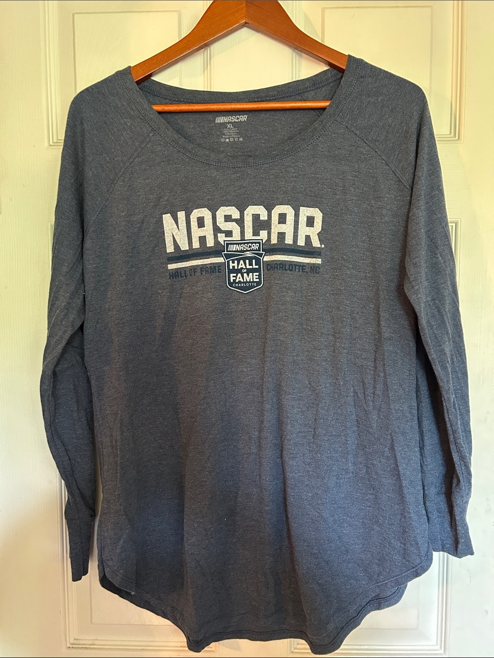 NWOT Nascar Blue Long Sleeve Tee with Hall of Fame Graphic